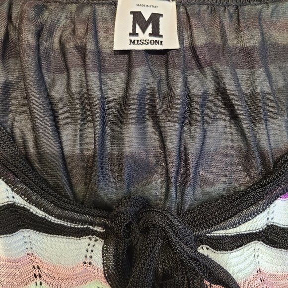 Missoni Multicolor Crochet-Knit Wool-Blend Knee Length Beautiful Dress - Picture 10 of 11